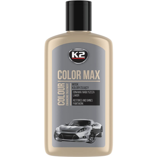 K2 Color Max кольорова поліроль,віск для кузова 250мл срібний K020SILVER