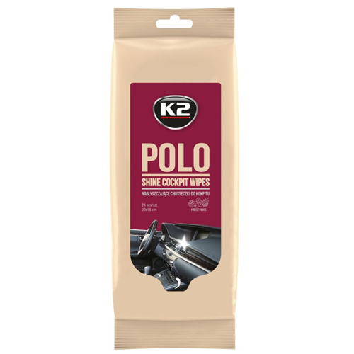 K2 Polo Shine Wipes Набір волог.серветок для полірування торпедо(24шт) art. K420