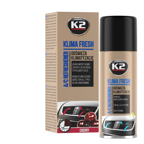 K2 Klima Fresh Очиститель освежитель кондиционера (вишня) 150мл. art K222CH