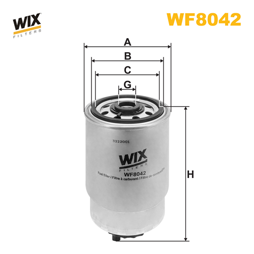 WIX WF8042 Фільтр паливний (МТЗ злив) PP 837