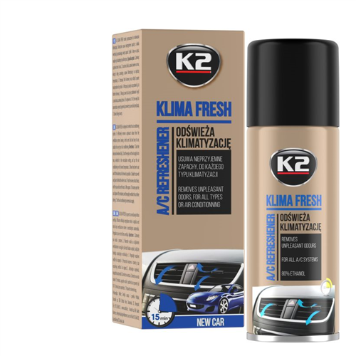 K2 Klima Fresh Очисник освіжувач кондиціонерів (н.машина) 150мл. art K222NC