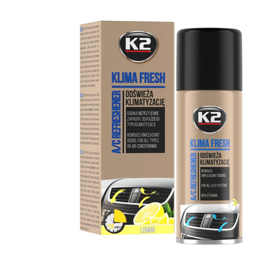 K2 Klima Fresh Очисник освіжувач кондиціонерів (лимон) 150мл. art K222