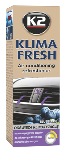 K2 Klima Fresh Очисник освіжувач кондиціонерів (чорниця) 150мл. art K222BB