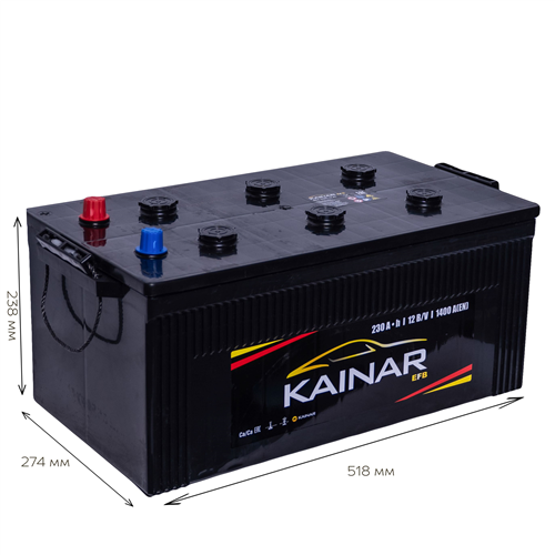 KAINAR Акумулятор 6СТ-230 АПЗ EN1350 (+/-)
