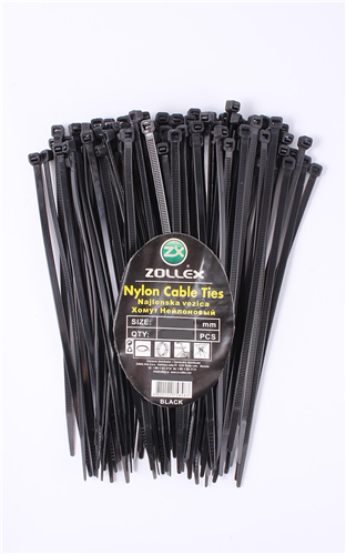 Zollex Хомут пластик 4,8*200 (в упак. 100шт.) чорний