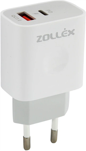Zollex Зарядний пристрій Compact Quick Charger 20W USB-A/USB-C White 12098