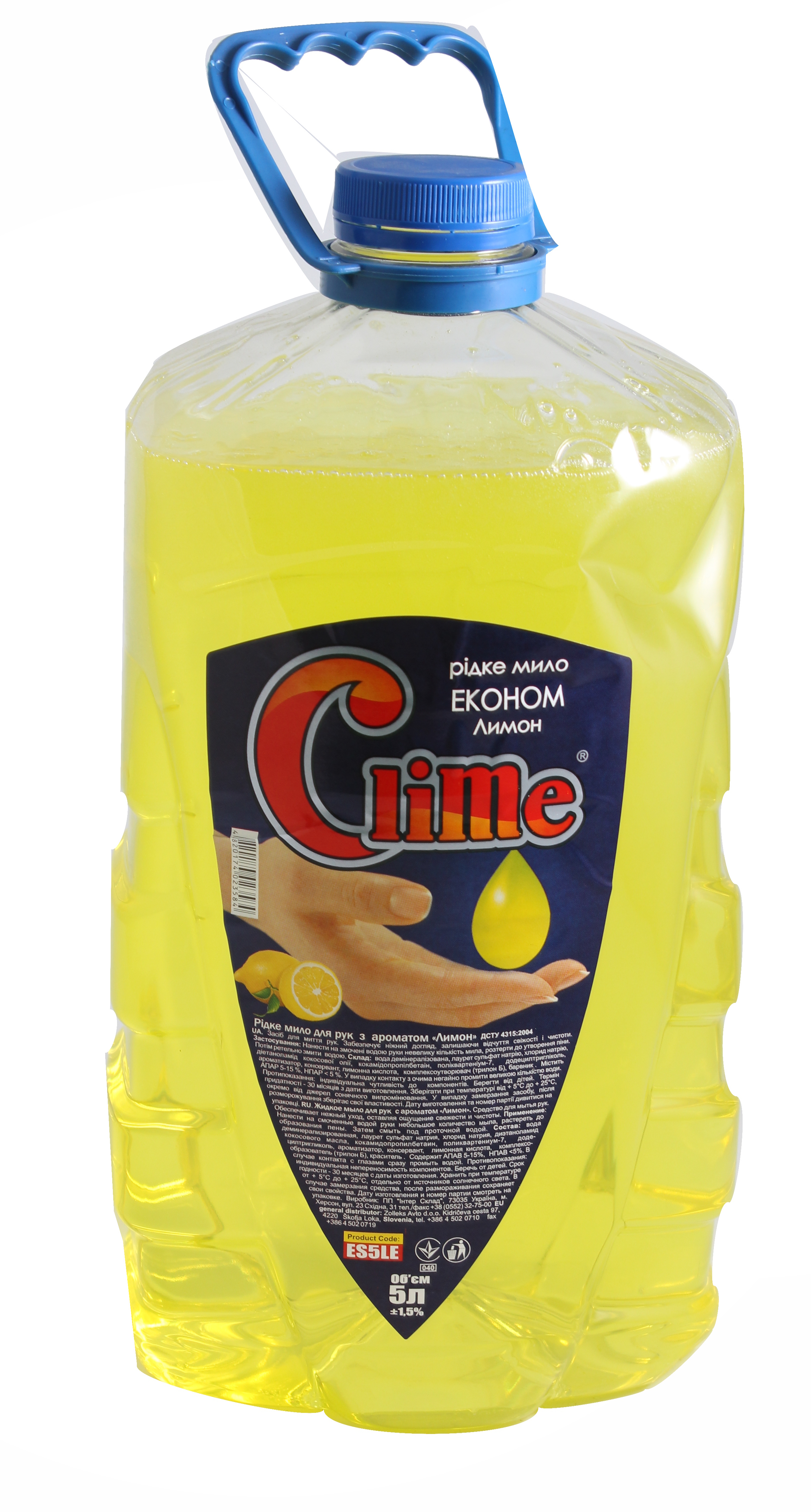 Clime Економ рідке мило для рук 5л Лимон ES5LE
