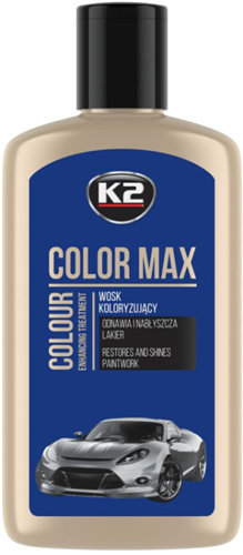 K2 Color Max кольорова поліроль,віск для кузова 250мл блакитний art.K020BLUE