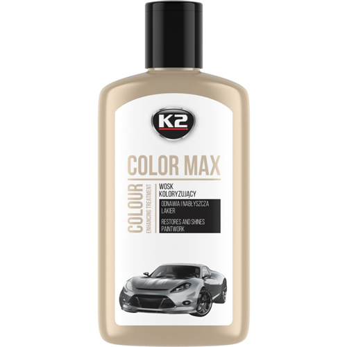 K2 Color Max кольорова поліроль,віск для кузова 250мл білий K020WHITE