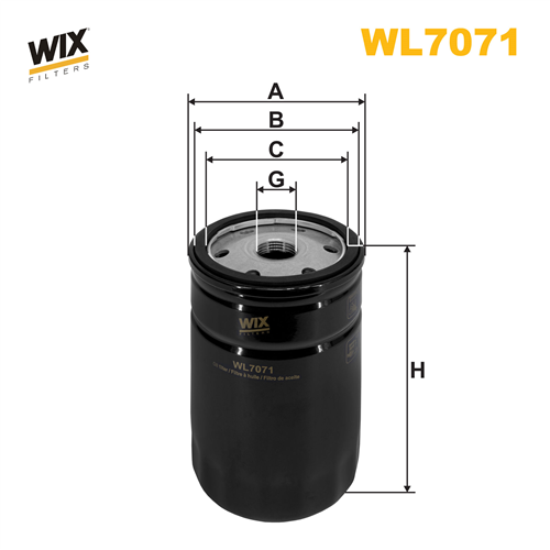 WIX WL7071 Фільтр масляний Filtron OP 526/1
